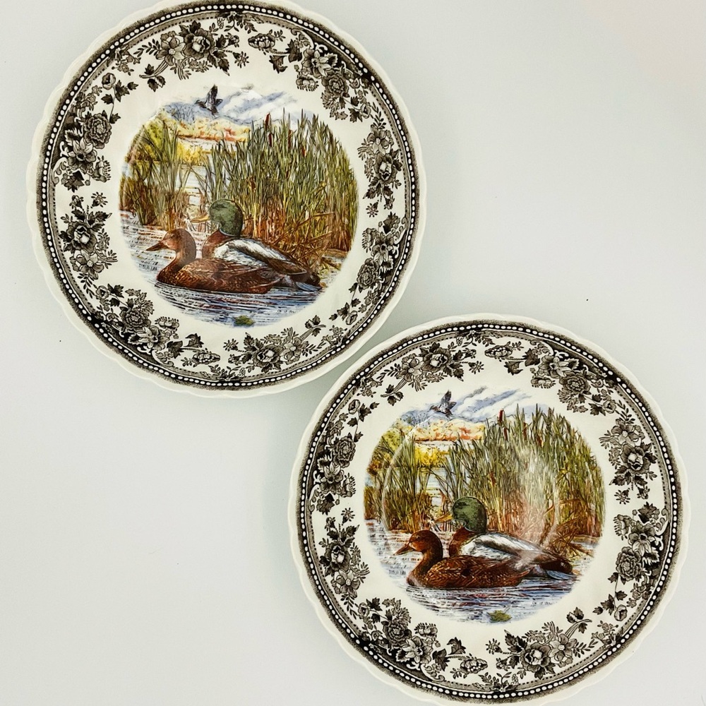 Vintage Queen’s Quintessential Game Mallard Duck Serving Bowls - Set of 2